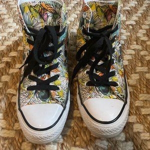Floral High Top Converse Sneakers